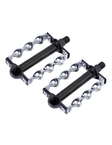 Twisted Flat Pedals 1/2 Black/Chrome.